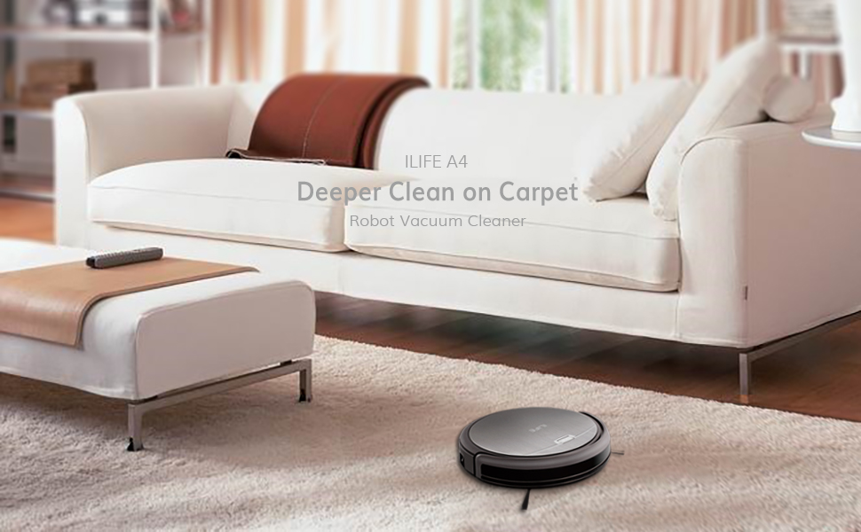 ILIFE A4 Robot Vacuum Cleaner, Titanium Gray