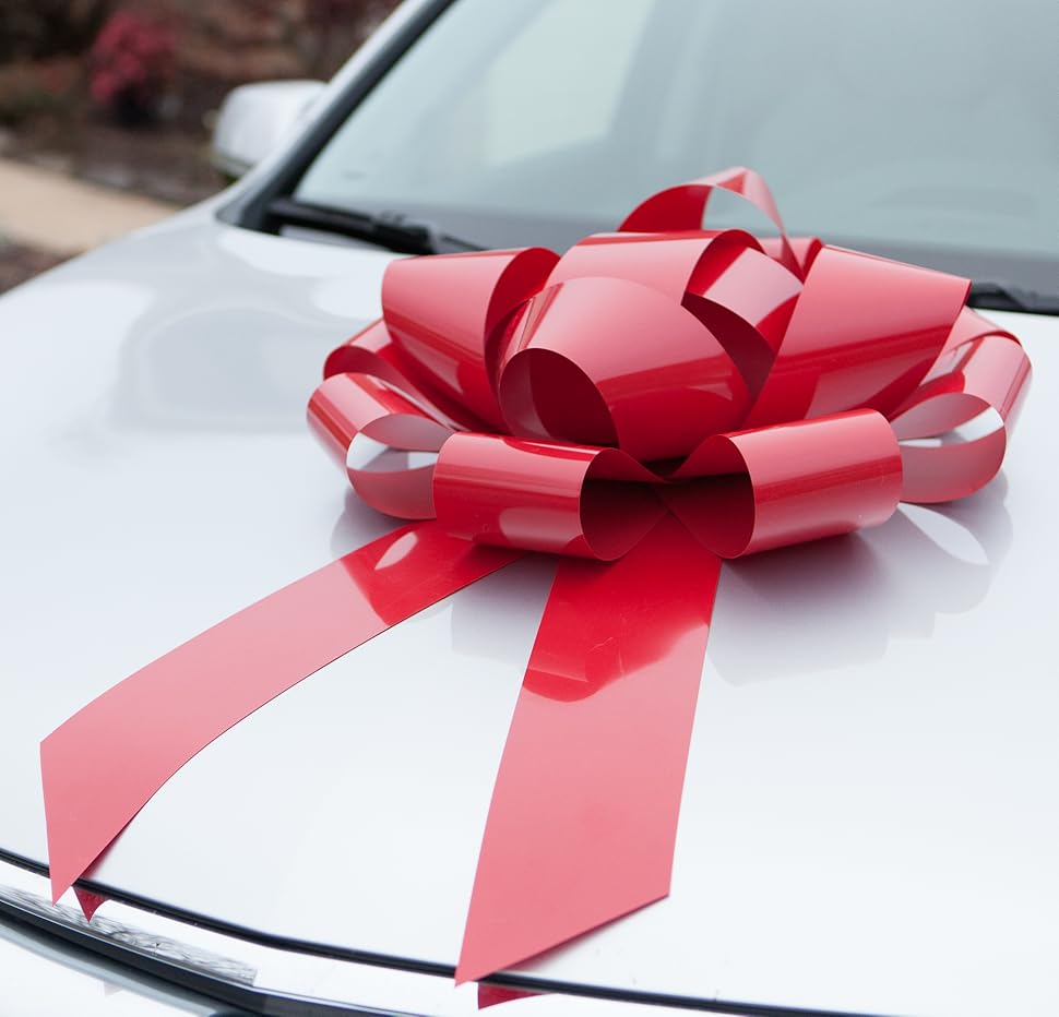 Red Car Bow, No Assembly Required, Big