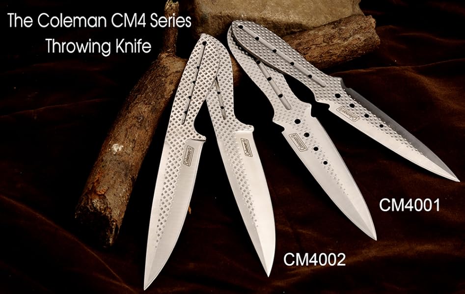 Coleman Single Edge Throwing Knife Set, 2 Fixed Blade Hunting Knives Included