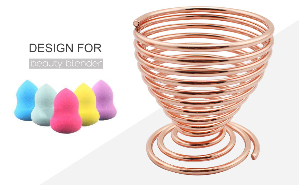 Sunmore Beauty Makeup Sponge Blender Holder,Gilded Gold Plate Sponge Support,Makeup