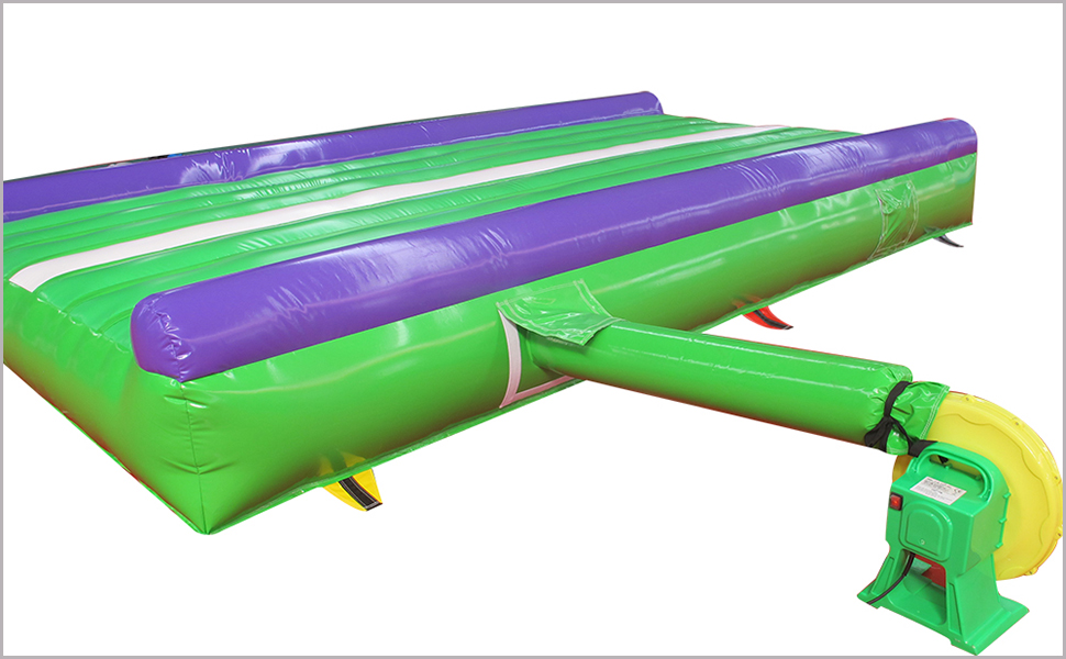 ibigbean Tumble Track Inflatable Air Mat for Gymnastics 10 ft Width 20 in Height