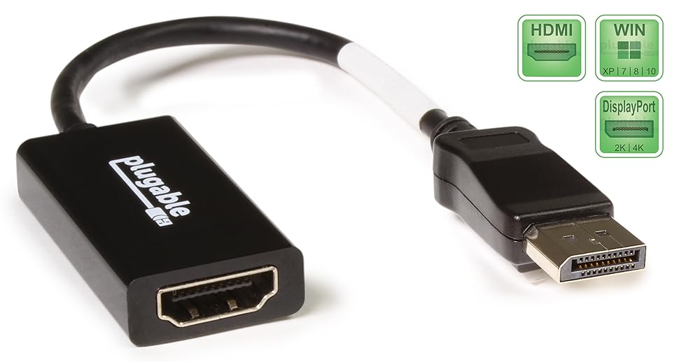 Plugable Active DisplayPort to HDMI Adapter (Supports