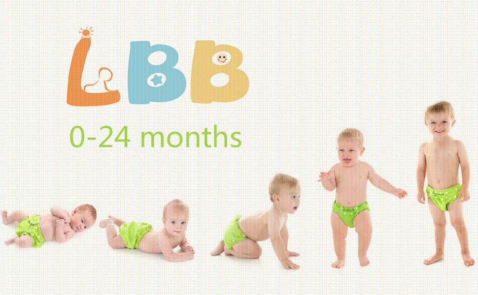 Baby Reusable Boy Pocket Cloth Diapers, 6 pcs + 6 Inserts