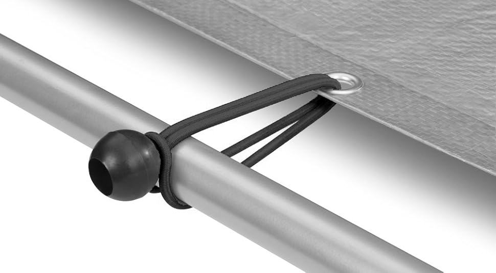 Premium Ball Bungee Cords, Quality 60 Pack of 3 Sizes Tarp & Canopy Shock Cords. Black UV