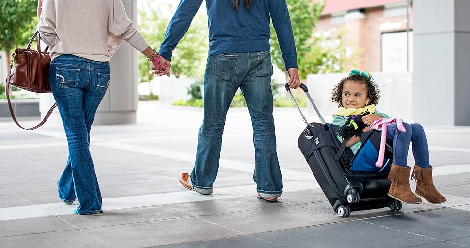 Child Travel Chair Snag Seat Overbuilt for Carryon Luggage Suitcase