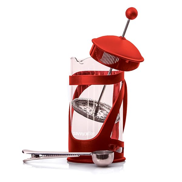 French Press Coffee Maker and Stainless Steel Coffee Scoop