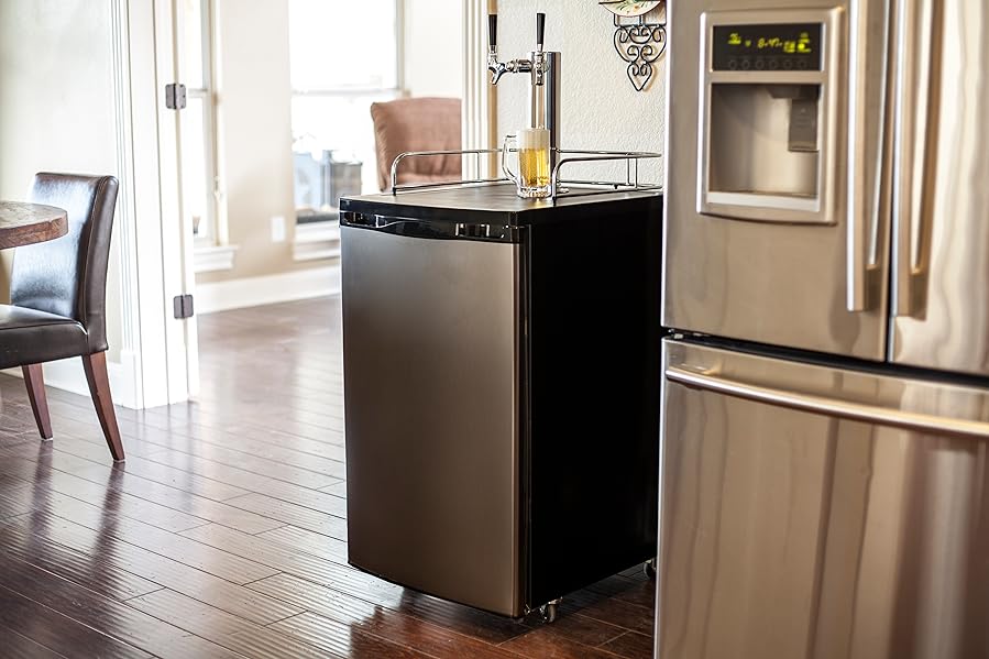 EdgeStar KC2000SSTWIN Full Size Stainless Steel Dual Tap Kegerator & Draft Beer