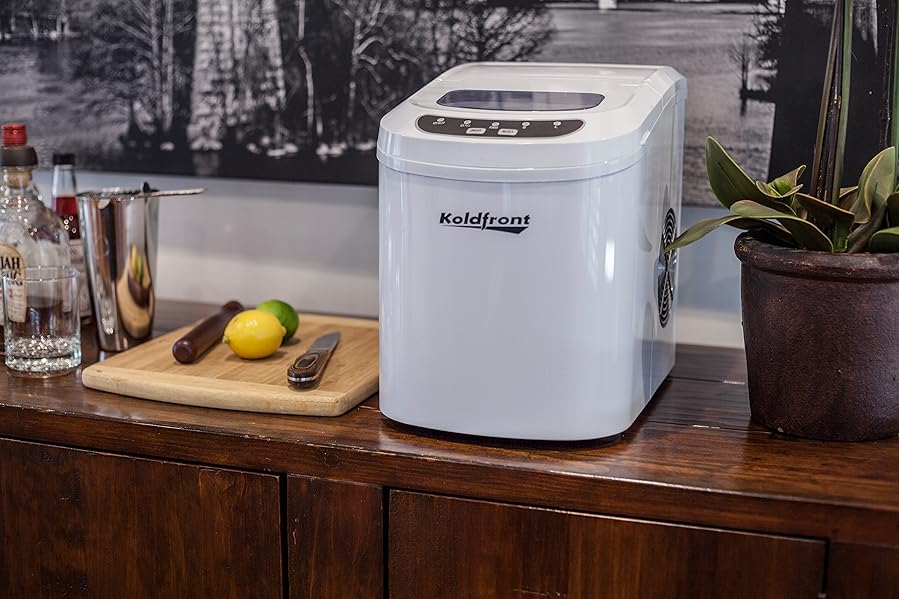 Koldfront Ultra Compact Portable Ice Maker White Kitchen & Dining