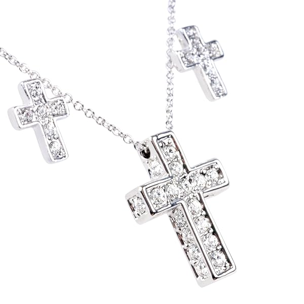 SmitCo LLC Cross Necklace For Little Girls, Kids Silver