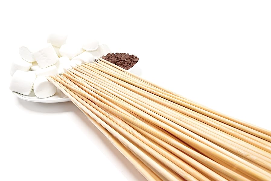 Premium Bamboo Marshmallow Smores Roasting Sticks 30 Inch