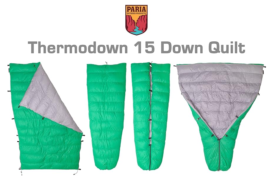 Thermodown 15 Degree Down Sleeping Quilt Ultralight Cold