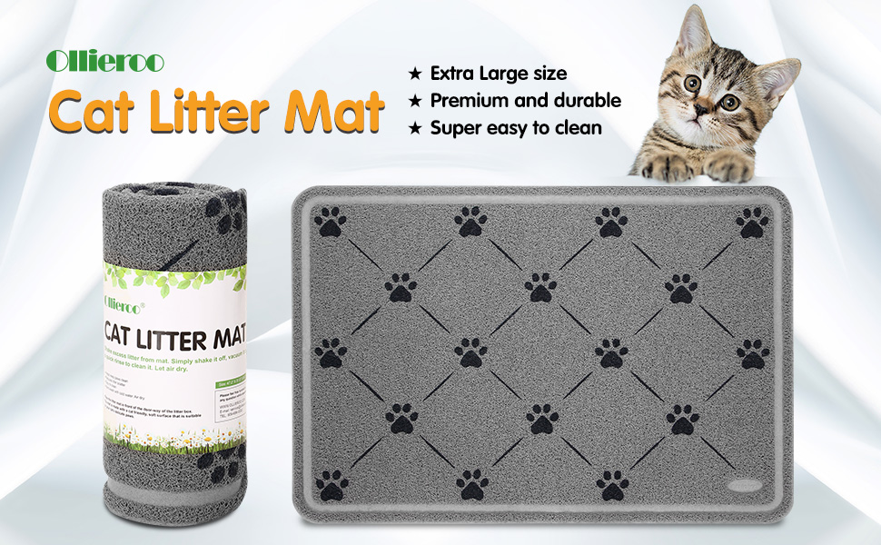 Ollieroo Premium Cat Litter Mat Jumbo XL Super Size Extra