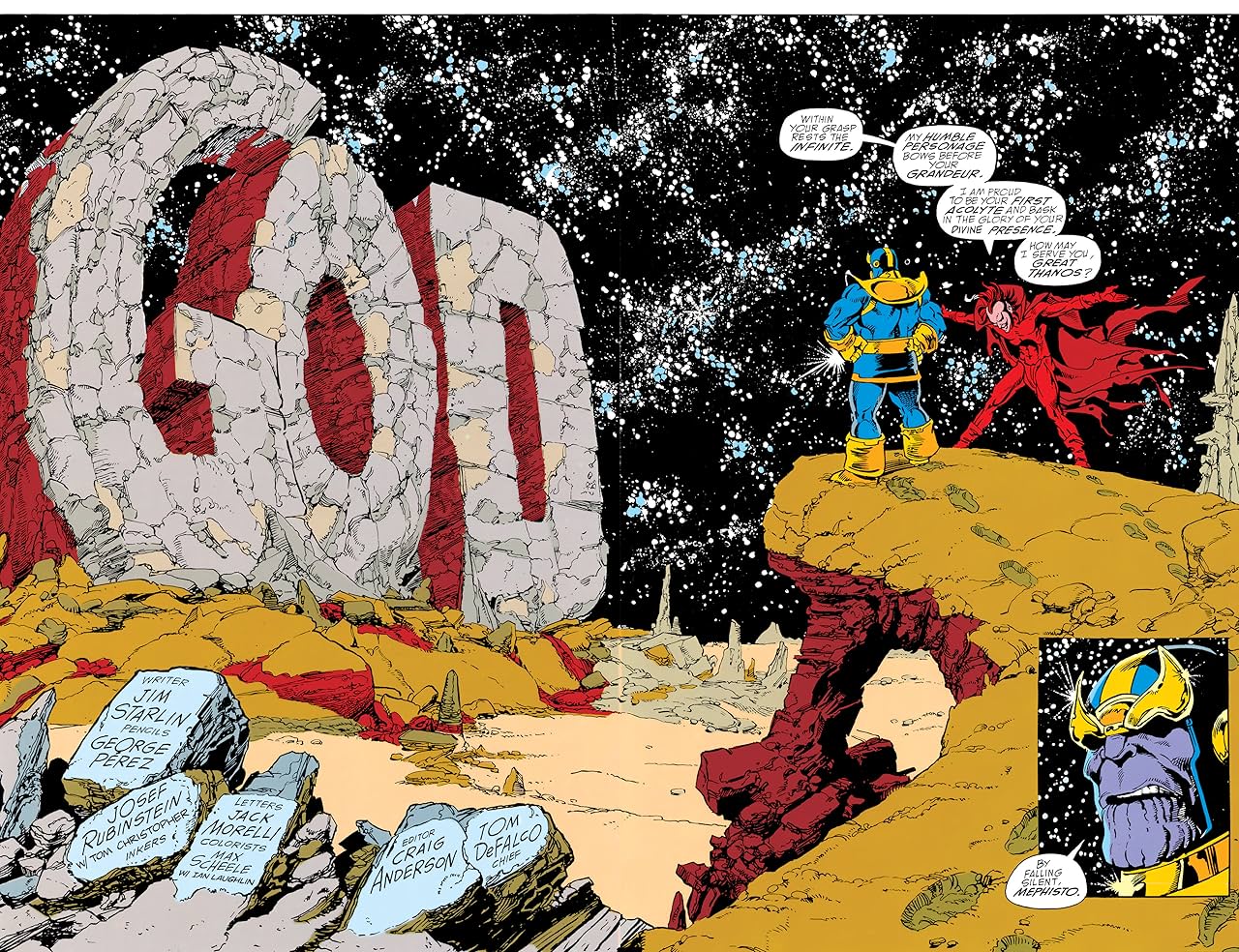 Infinity Gauntlet (1991) is a triumph of art and design : r/comicbooks