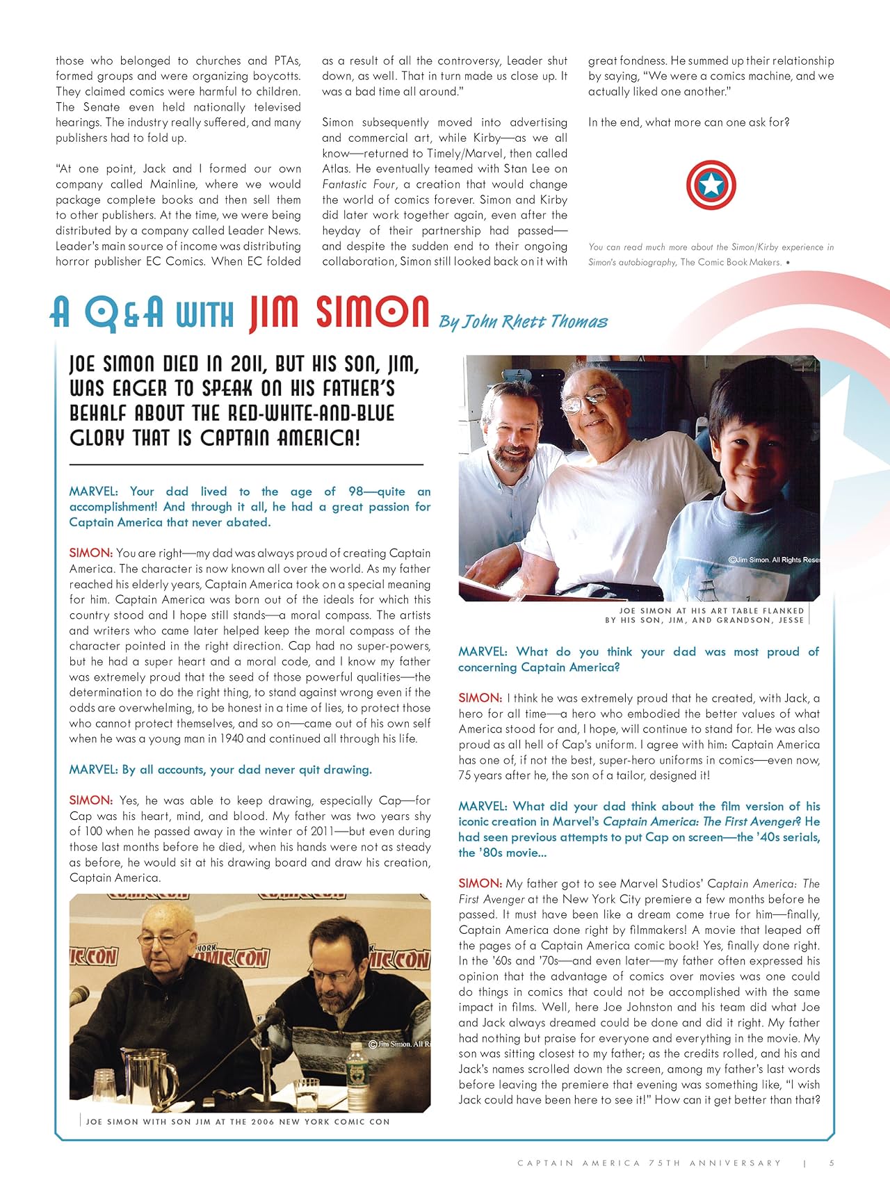 Captain America 75th Anniversary Magazine #1