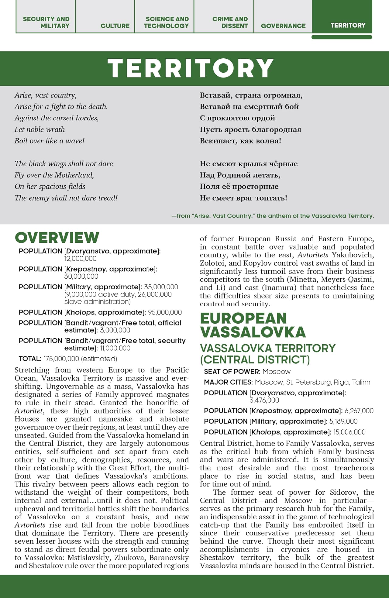 Lazarus Sourcebook #3: Vassalovka