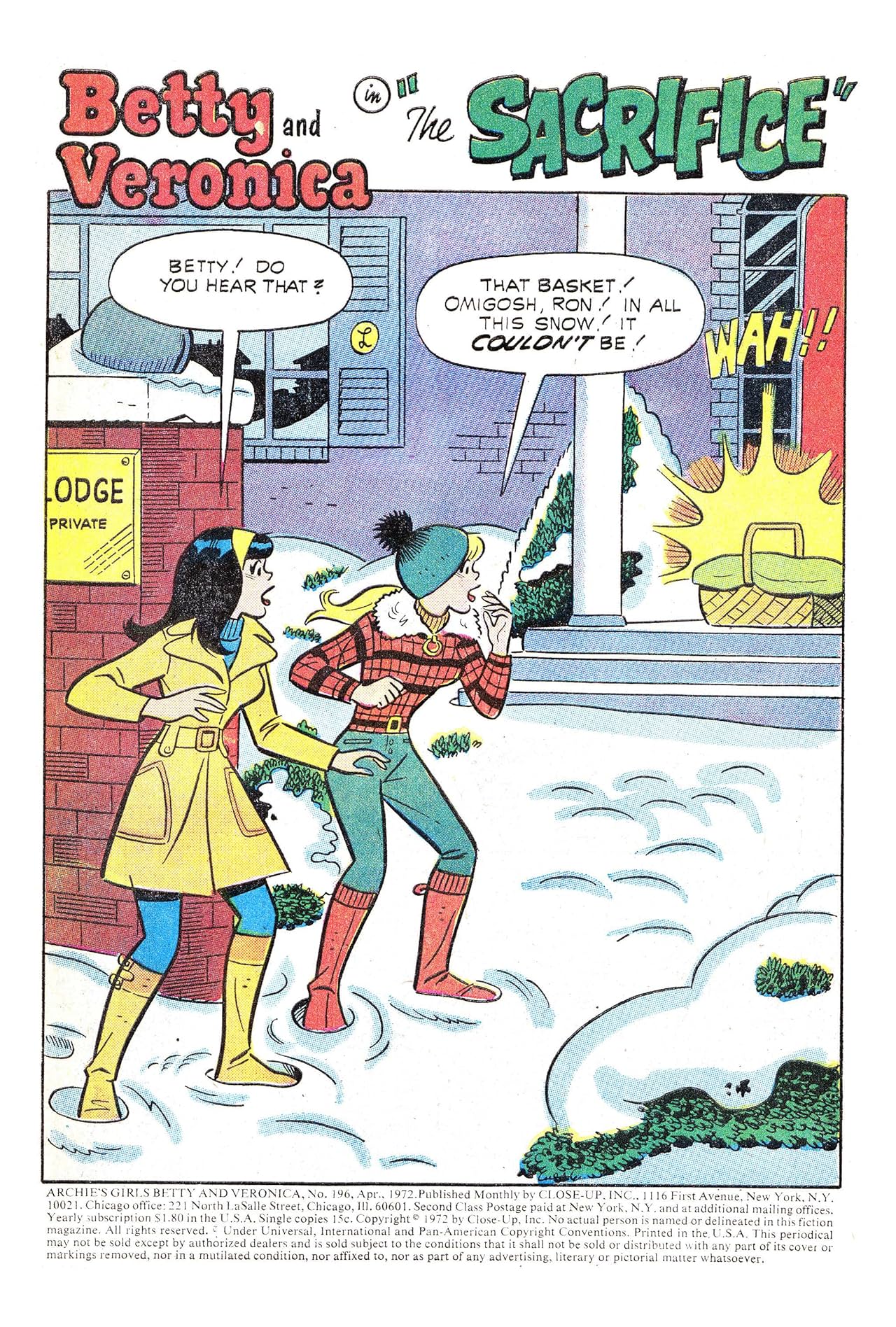 Archie’s Girls Betty & Veronica #196