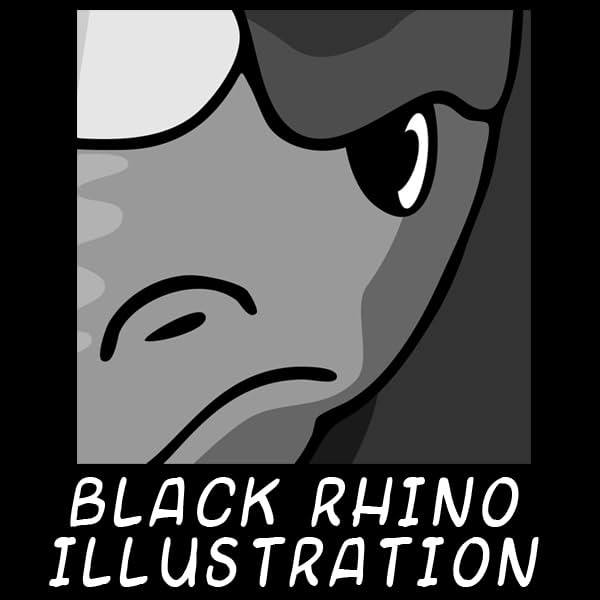 Black Rhino Illustration