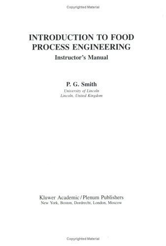 Introduction to Food Process Engineering