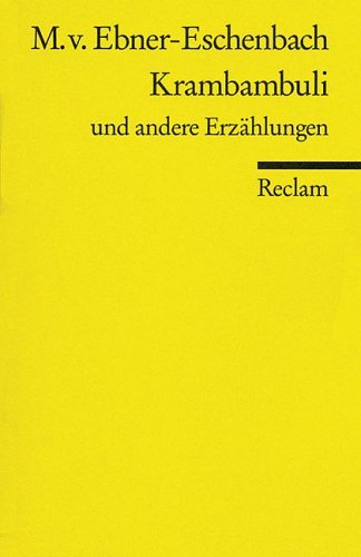 Krambambuli Und Andere Erzahlungen