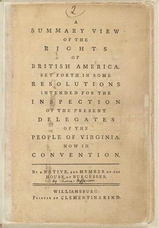 A Summary View of the Rights of British America. Reprinted from the Original Ed book cover