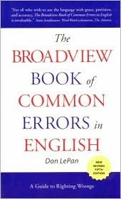 The Broadview Book of Common Errors in English book cover