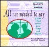 All We Needed to Say book cover