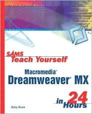 Sams Teach Yourself Macromedia Dreamweaver MX in 24 Hours book cover