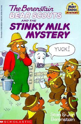 The Berenstain Bear Scouts and the Stinky Milk Mystery book cover
