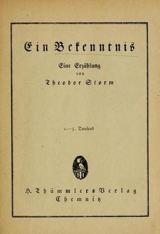 Ein Bekenntnis book cover
