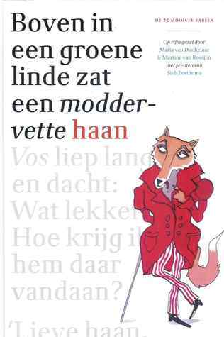 Boven in de groene linde zat een moddervette haan