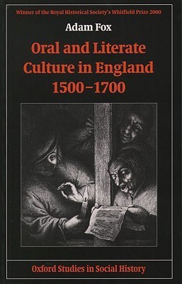 Oral and Literate Culture in England, 1500-1700 book cover