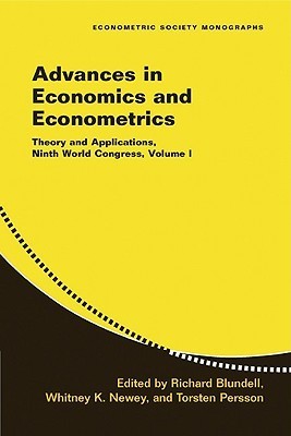 Advances in Economics and Econometrics (Econometric Society Monographs, Series Number 41) book cover