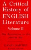 A Critical History of English Literature, Volume 2: The Restoration to the Present Day