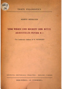 Vom Wesen und Begriff der Physis, Aristoteles Physik B 1