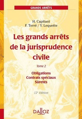 Les Grands Arrêts De La Jurisprudence - Henri Capitant - État Correct