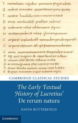 The Early Textual History of Lucretius' De rerum natura book cover