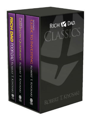 Rich Dad Poor Dad, Cash Flow Quadrant, Guide to Investing-3 Book Set book cover