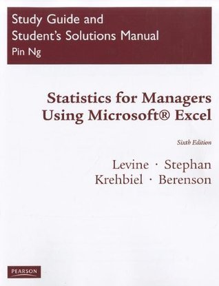 Statistics for Managers: Using Microsoft Excel by Pin Ng | Goodreads