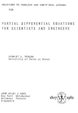 Partial Differential Equations For Scientists And Engineers Solutions