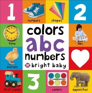 Bright Bbaby colors, abc, & numbers first words book cover