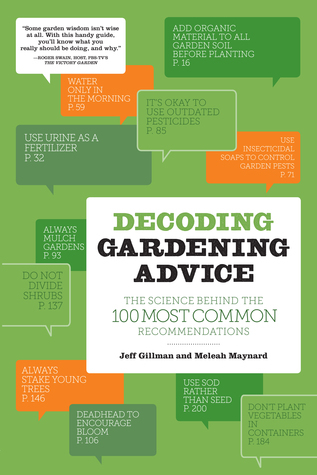 The cover of the book, 'Decoding Gardening Advice.'
