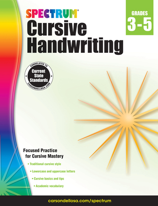 Spectrum Letters Spectrum Cursive Handwriting Workbook for Kids Ages 8 to 12, Letters ...