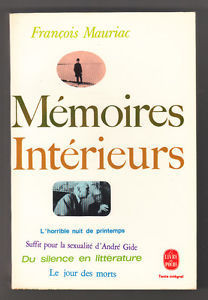 Memoires Interieurs book cover