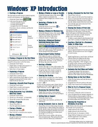 Microsoft Windows XP Introduction Quick Reference Guide by Beezix Inc ...
