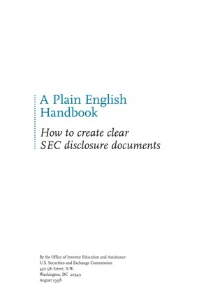 Plain English Handbook – Plain English Rules Pdf – ZPFQL