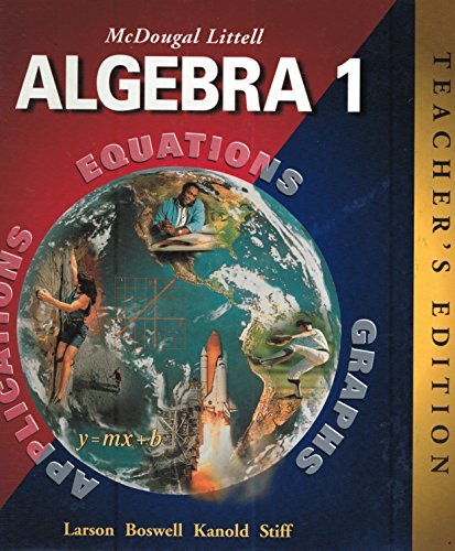 McDougal Littell Algebra 1: Applications, Equations, Graphs, Teacher's ...