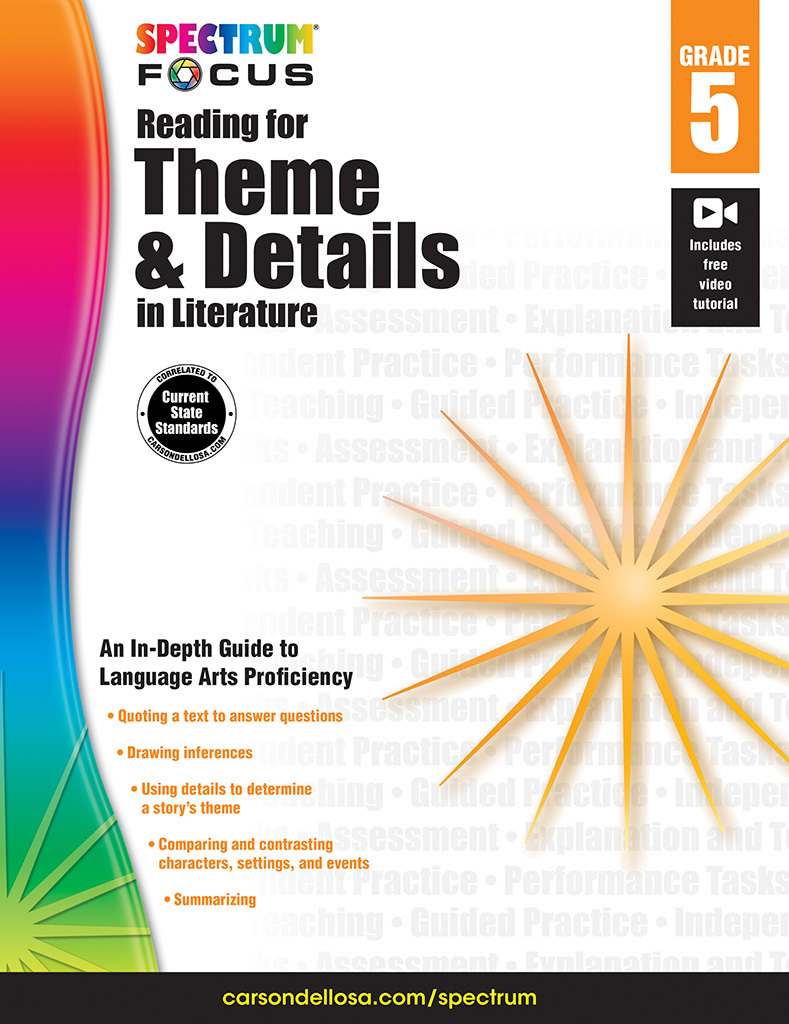 Spectrum - Reading for Theme and Details in Literature, Grade 5 by ...