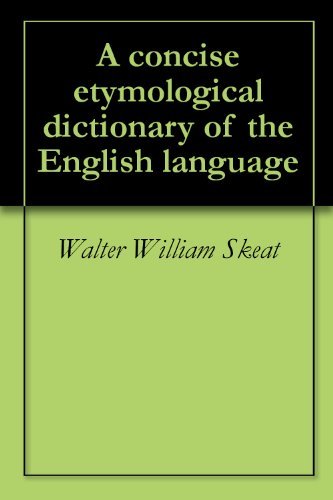 A concise etymological dictionary of the English language book cover