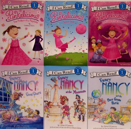 Pinkalicious & Fancy Nancy 6 Book Set of 'I Can Read' Level