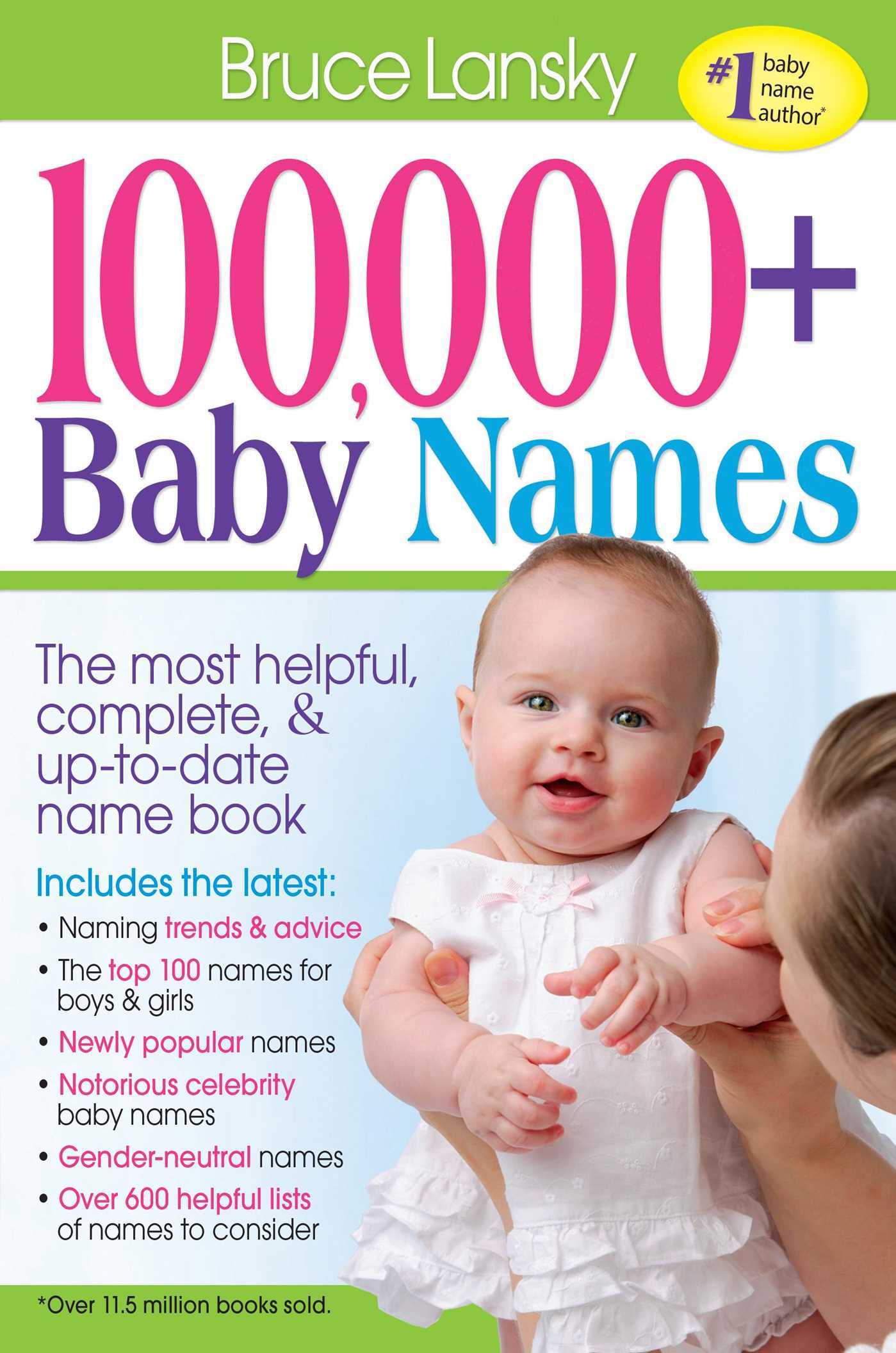 100,000 + Baby Names The Most Complete Baby Name Book by Bruce Lansky